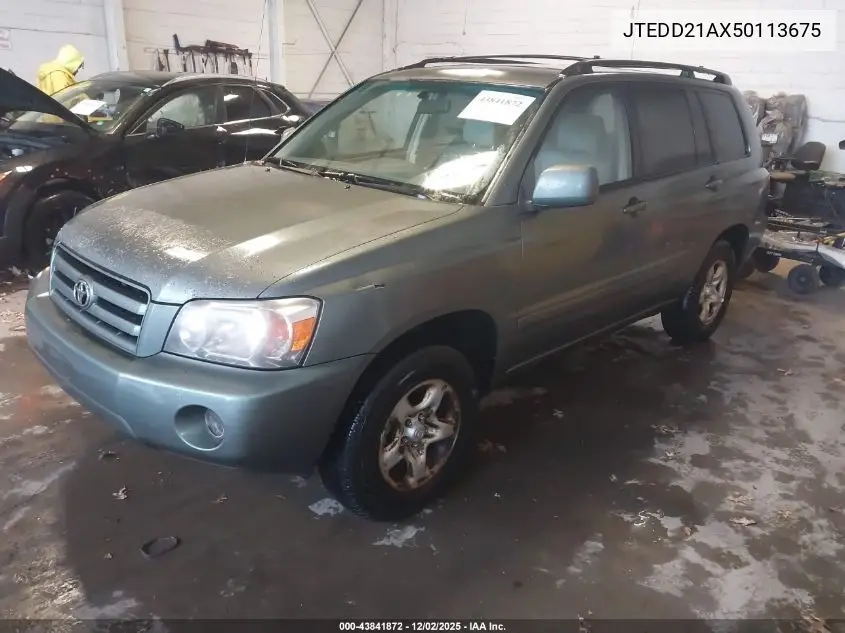 JTEDD21AX50113675 2005 Toyota Highlander