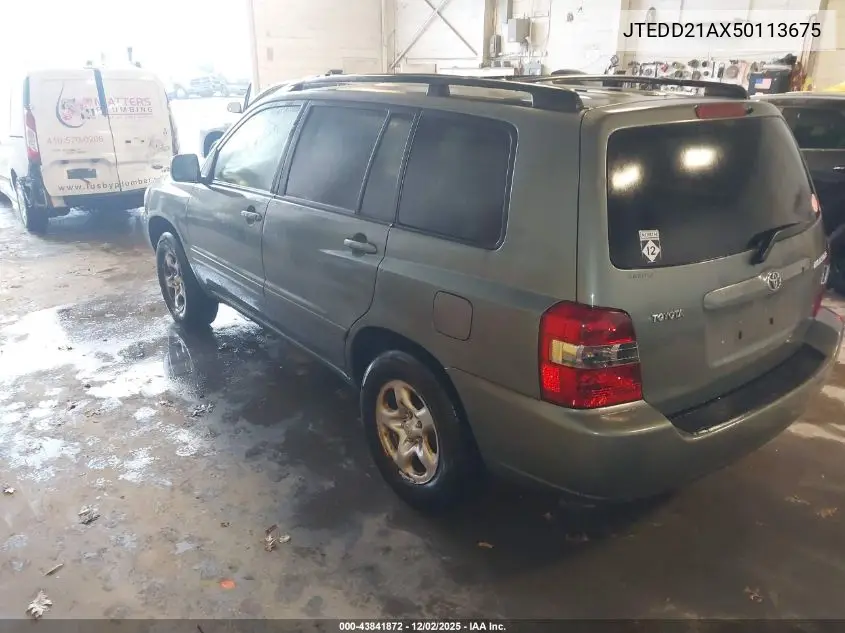 JTEDD21AX50113675 2005 Toyota Highlander