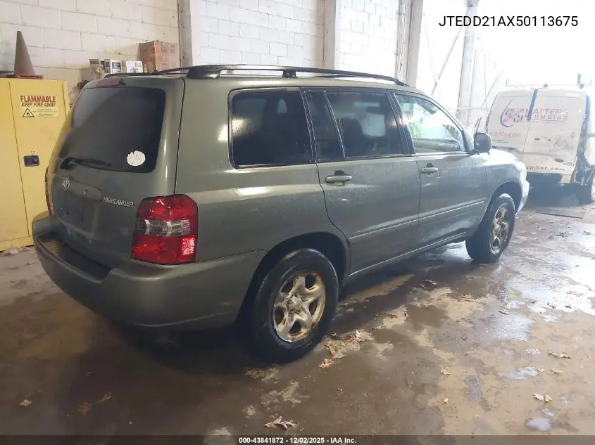 JTEDD21AX50113675 2005 Toyota Highlander