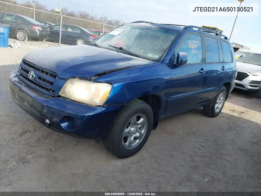 JTEGD21A650130521 2005 Toyota Highlander