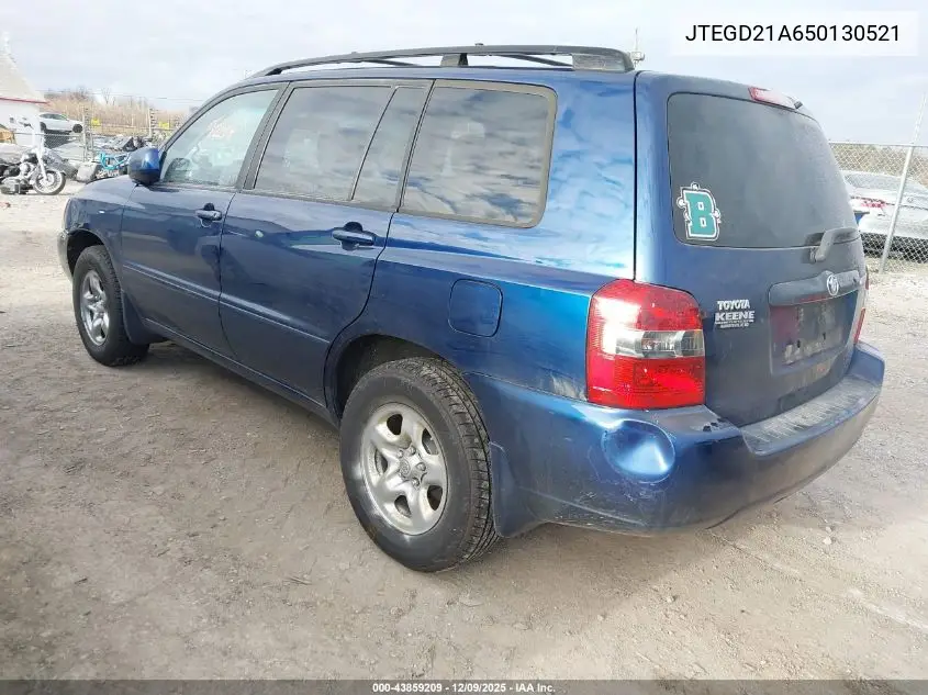 JTEGD21A650130521 2005 Toyota Highlander