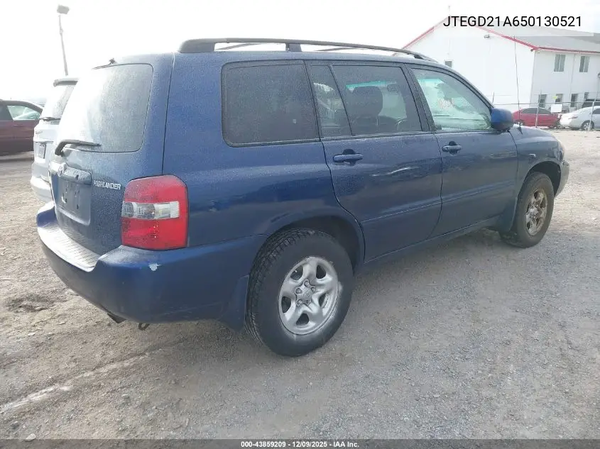 JTEGD21A650130521 2005 Toyota Highlander