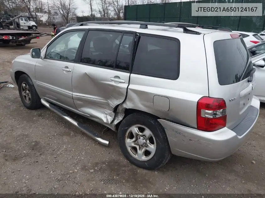 JTEGD21A650124167 2005 Toyota Highlander