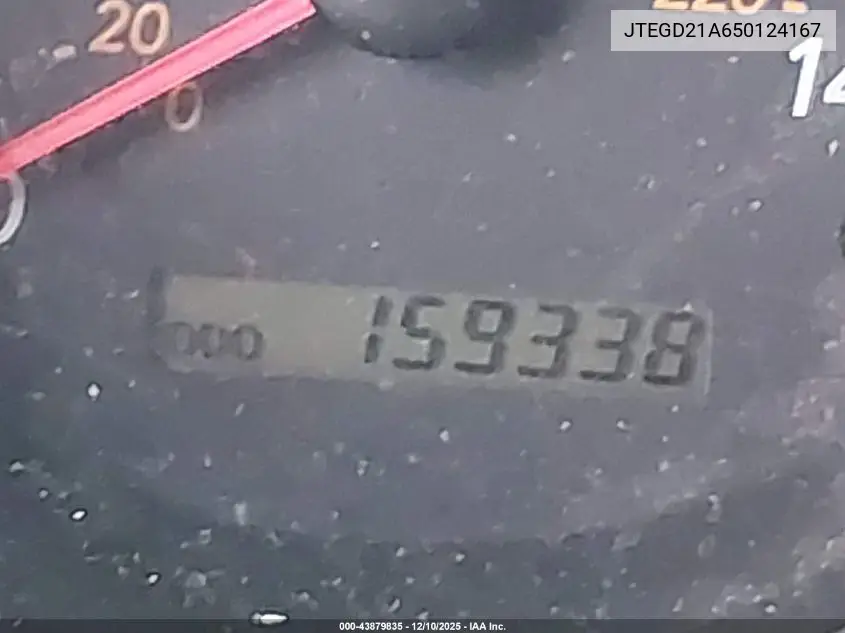 JTEGD21A650124167 2005 Toyota Highlander