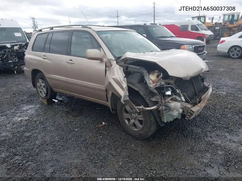 JTEHD21A650037308 2005 Toyota Highlander