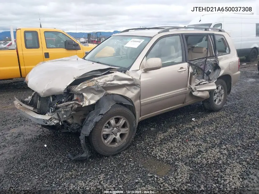 JTEHD21A650037308 2005 Toyota Highlander