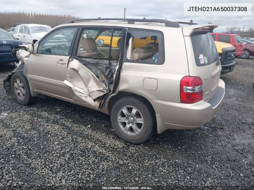 JTEHD21A650037308 2005 Toyota Highlander