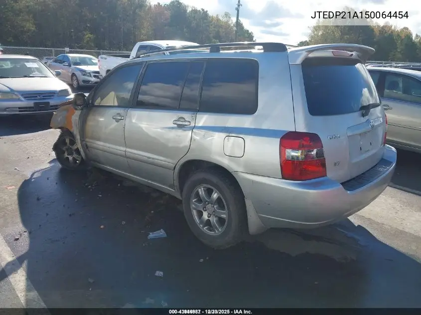 JTEDP21A150064454 2005 Toyota Highlander V6