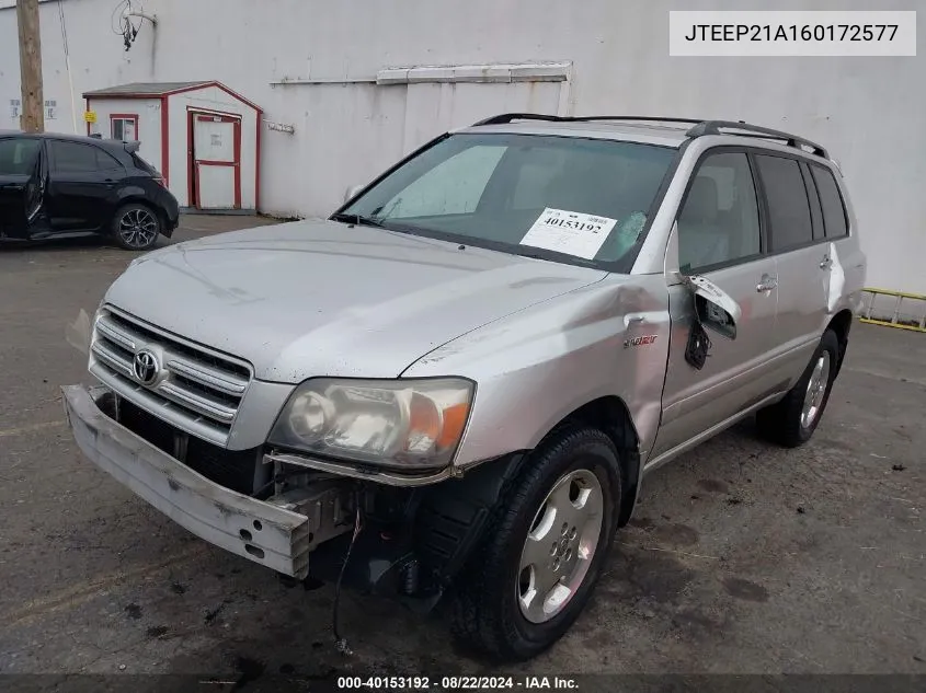 JTEEP21A160172577 2006 Toyota Highlander Sport V6