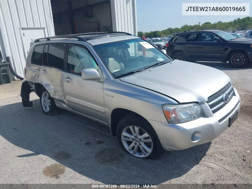 JTEEW21A860019665 2006 Toyota Highlander Hybrid Limited V6