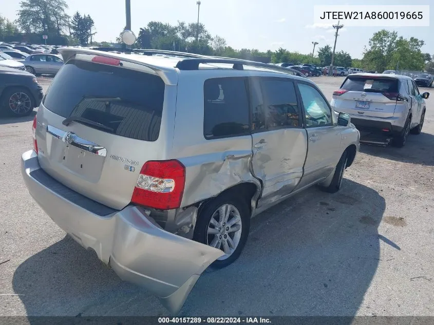 JTEEW21A860019665 2006 Toyota Highlander Hybrid Limited V6