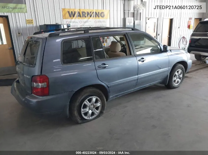 JTEDP21A060120725 2006 Toyota Highlander Limited