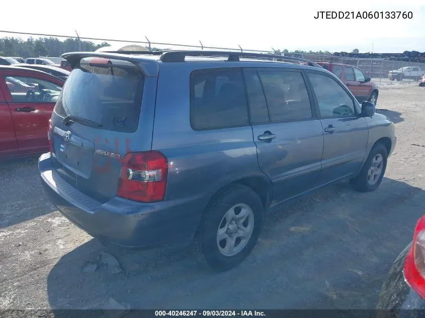 JTEDD21A060133760 2006 Toyota Highlander