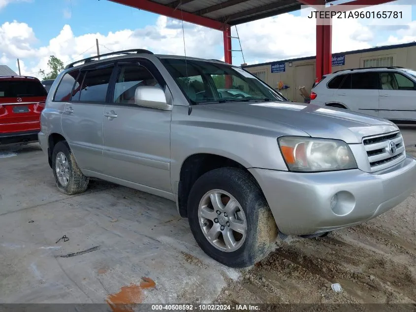 JTEEP21A960165781 2006 Toyota Highlander V6