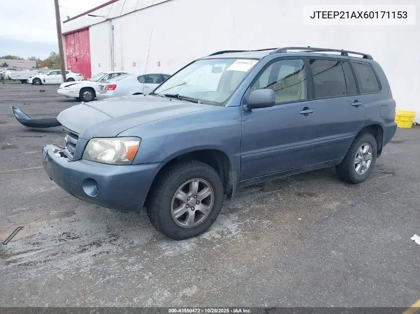 JTEEP21AX60171153 2006 Toyota Highlander V6