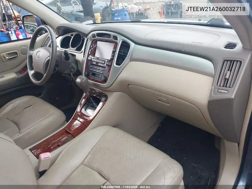JTEEW21A260032718 2006 Toyota Highlander Hybrid Limited V6
