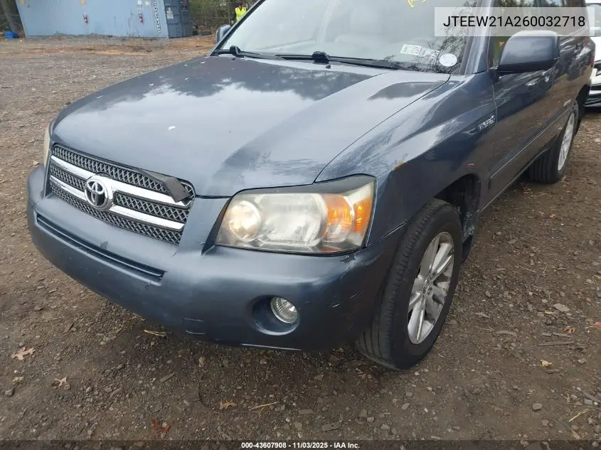 JTEEW21A260032718 2006 Toyota Highlander Hybrid Limited V6