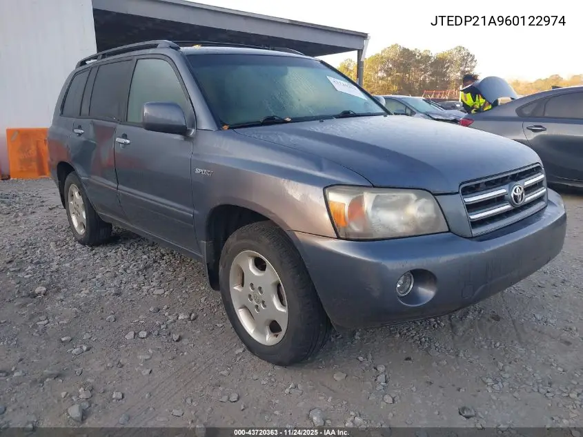 JTEDP21A960122974 2006 Toyota Highlander Limited