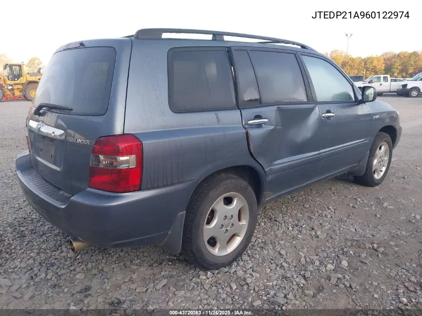 JTEDP21A960122974 2006 Toyota Highlander Limited