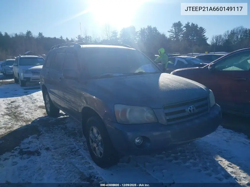 JTEEP21A660149117 2006 Toyota Highlander V6