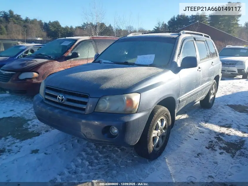 JTEEP21A660149117 2006 Toyota Highlander V6