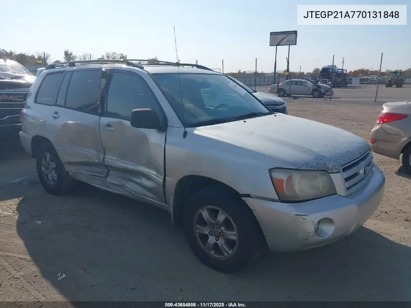 JTEGP21A770131848 2007 Toyota Highlander V6