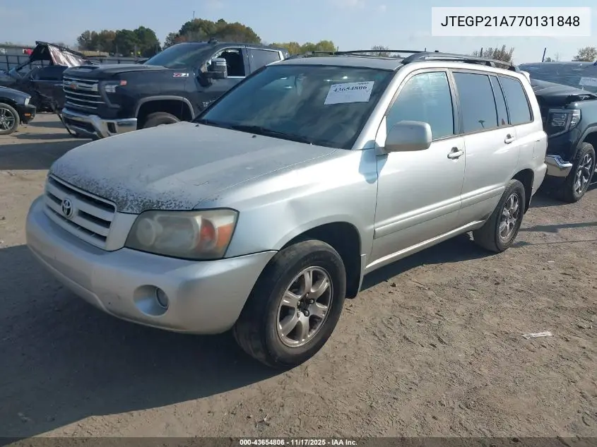 JTEGP21A770131848 2007 Toyota Highlander V6