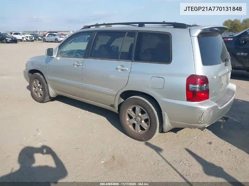 JTEGP21A770131848 2007 Toyota Highlander V6