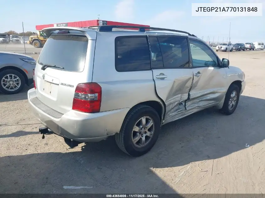 JTEGP21A770131848 2007 Toyota Highlander V6