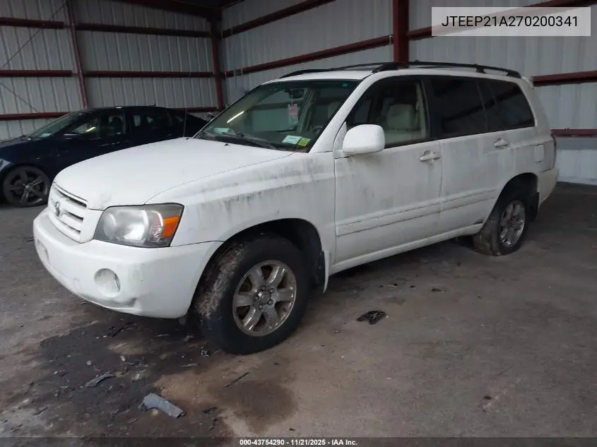 JTEEP21A270200341 2007 Toyota Highlander V6