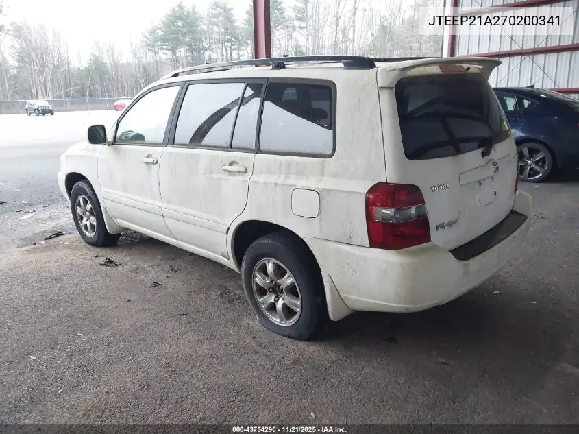 JTEEP21A270200341 2007 Toyota Highlander V6