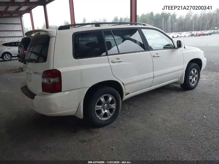 JTEEP21A270200341 2007 Toyota Highlander V6