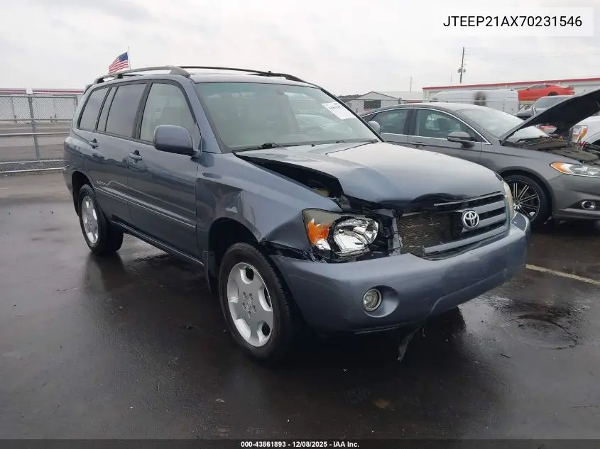 JTEEP21AX70231546 2007 Toyota Highlander Limited V6