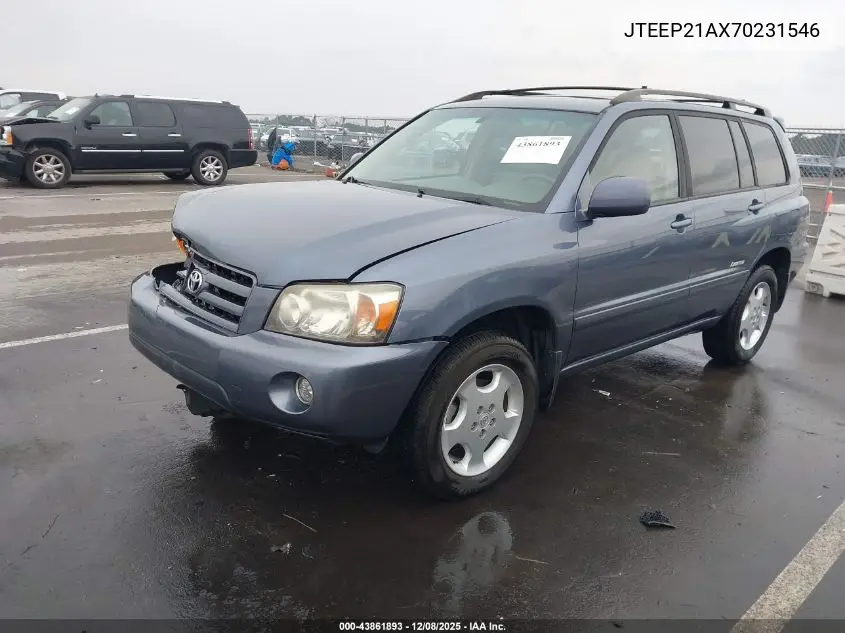 JTEEP21AX70231546 2007 Toyota Highlander Limited V6