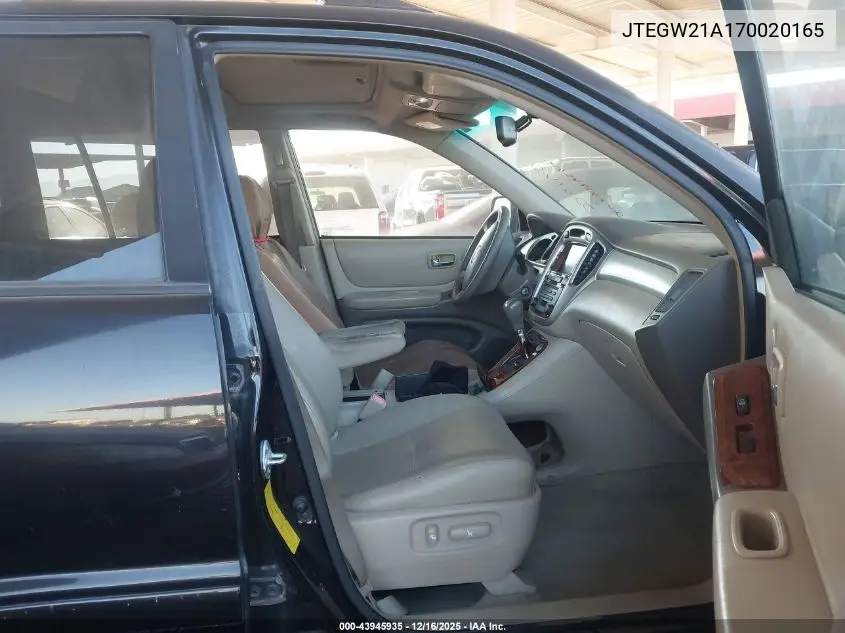 JTEGW21A170020165 2007 Toyota Highlander Hybrid Limited V6