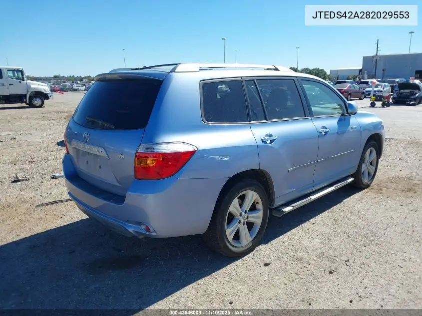 JTEDS42A282029553 2008 Toyota Highlander Limited