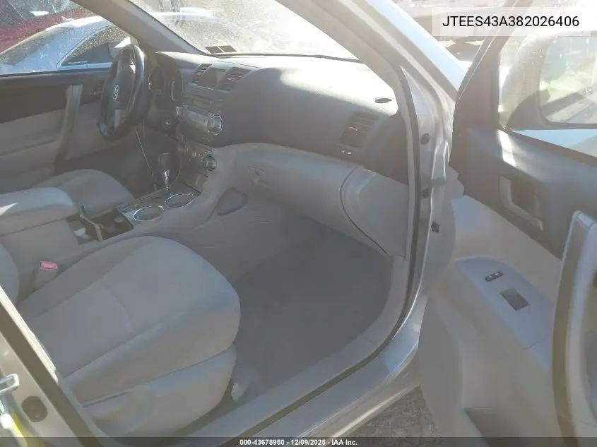JTEES43A382026406 2008 Toyota Highlander Sport