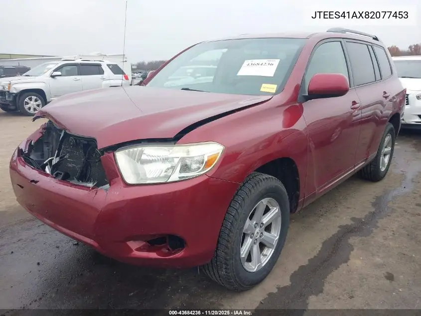 JTEES41AX82077453 2008 Toyota Highlander