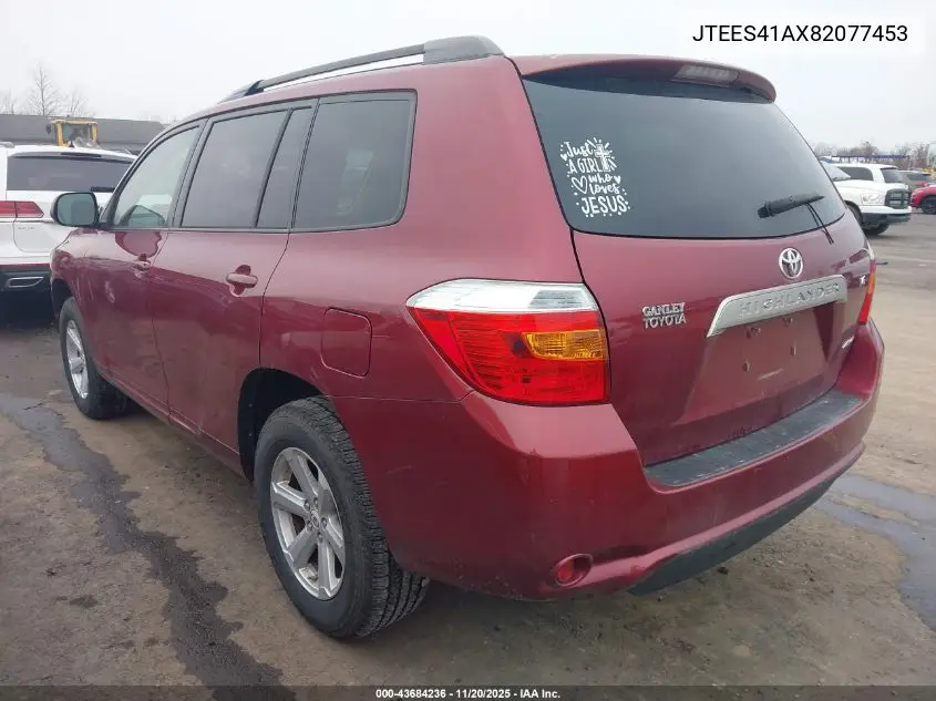 JTEES41AX82077453 2008 Toyota Highlander