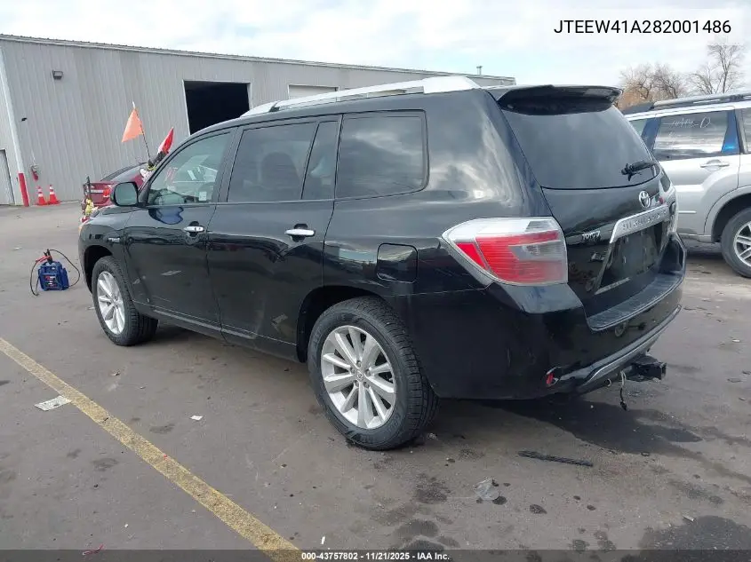 JTEEW41A282001486 2008 Toyota Highlander Hybrid