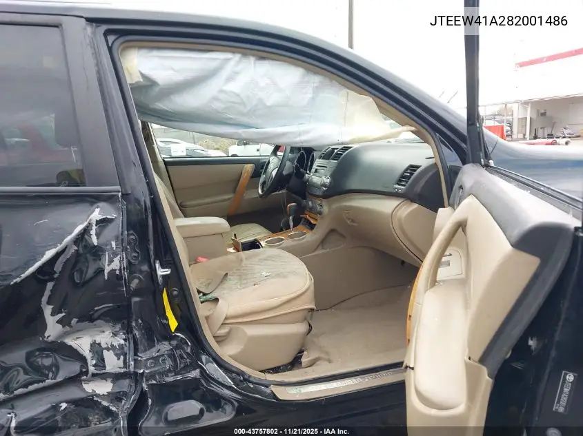 JTEEW41A282001486 2008 Toyota Highlander Hybrid