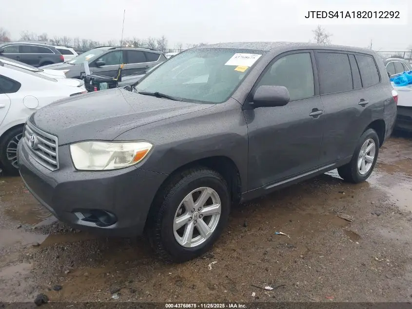 JTEDS41A182012292 2008 Toyota Highlander
