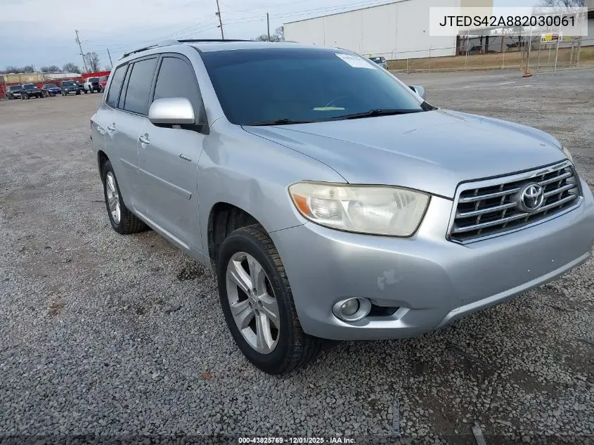 JTEDS42A882030061 2008 Toyota Highlander Limited