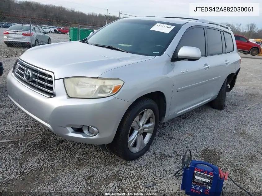 JTEDS42A882030061 2008 Toyota Highlander Limited