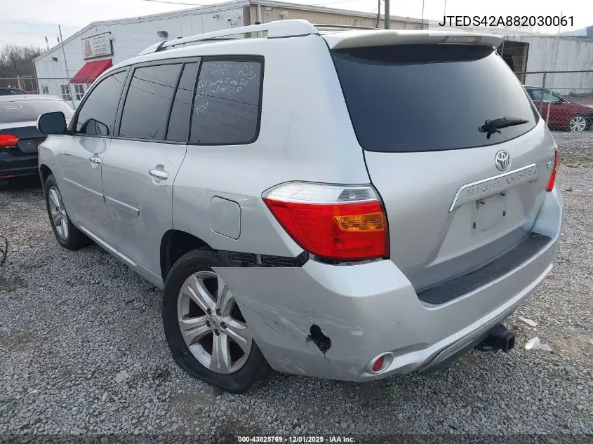JTEDS42A882030061 2008 Toyota Highlander Limited
