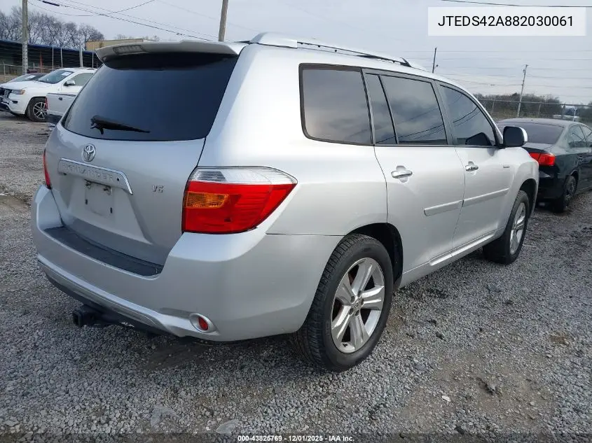 JTEDS42A882030061 2008 Toyota Highlander Limited