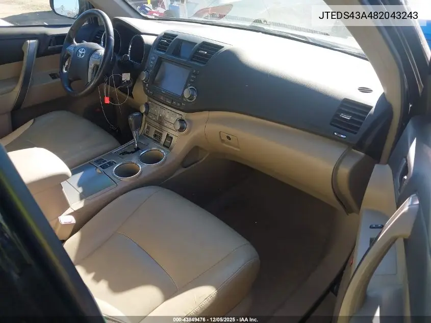 JTEDS43A482043243 2008 Toyota Highlander Sport