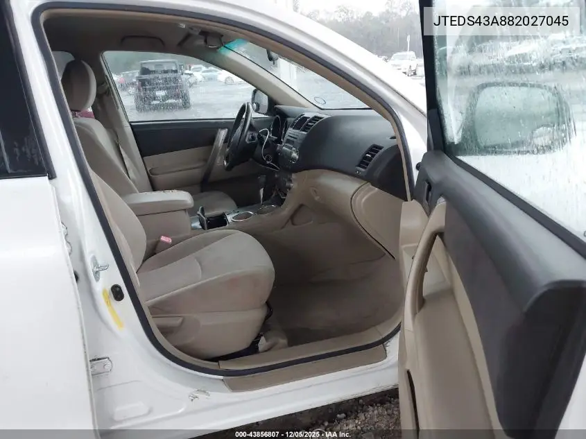 JTEDS43A882027045 2008 Toyota Highlander Sport