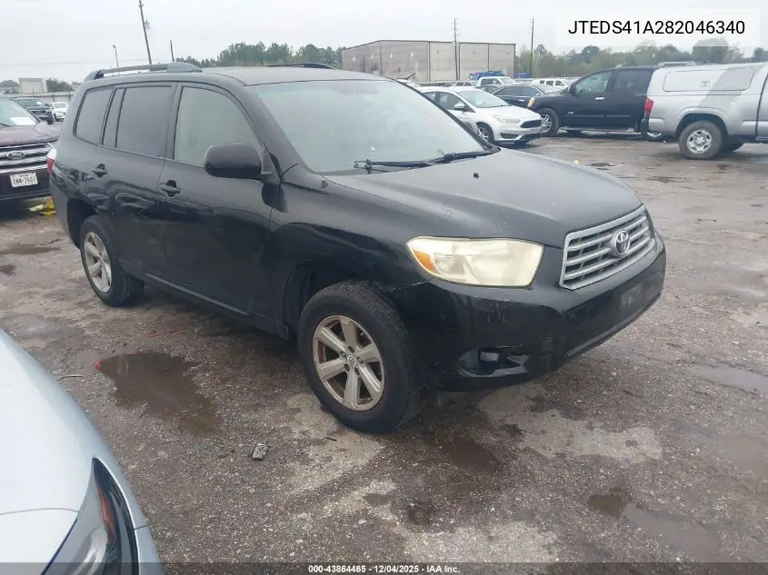 JTEDS41A282046340 2008 Toyota Highlander