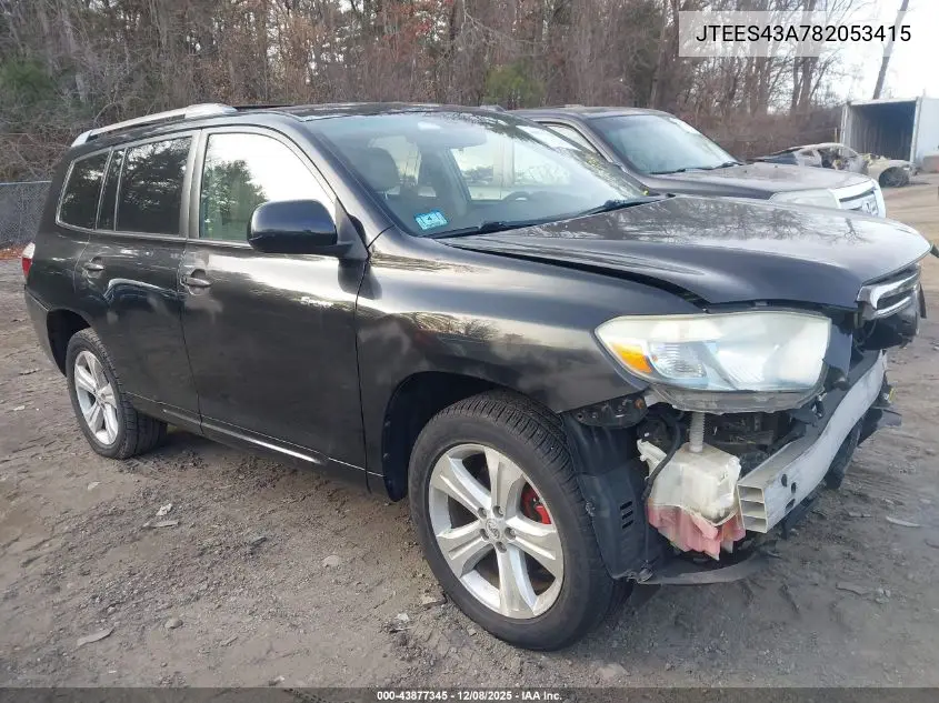 JTEES43A782053415 2008 Toyota Highlander Sport